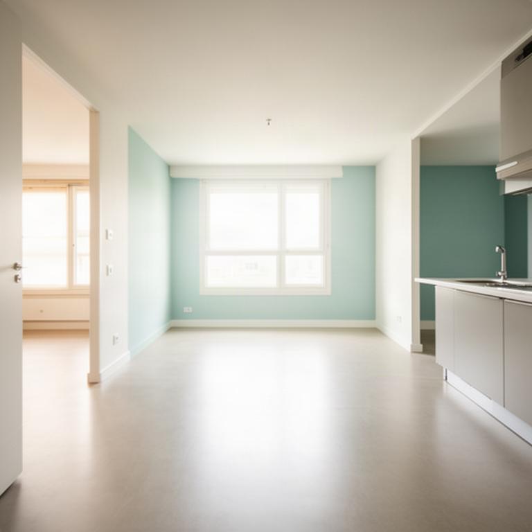 Freshly cleaned empty apartment with bright windows ready for a new resident