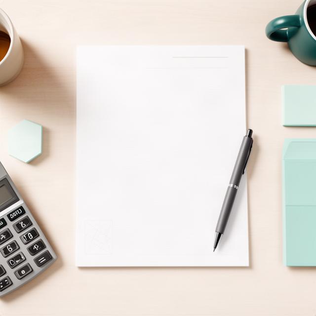 Detailed cleaning invoice and pen on a neat office desk